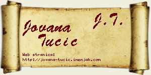 Jovana Tucić vizit kartica